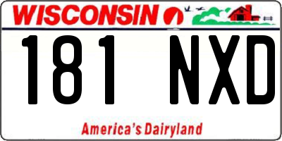 WI license plate 181NXD