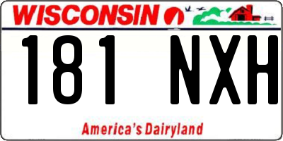 WI license plate 181NXH