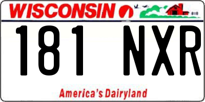 WI license plate 181NXR