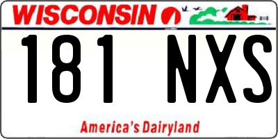 WI license plate 181NXS