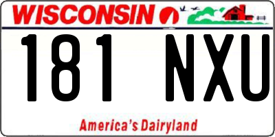 WI license plate 181NXU
