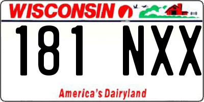 WI license plate 181NXX