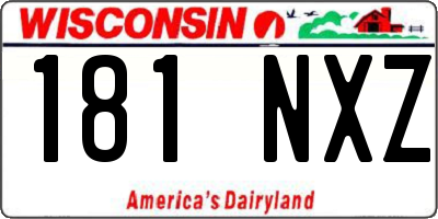 WI license plate 181NXZ