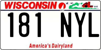 WI license plate 181NYL
