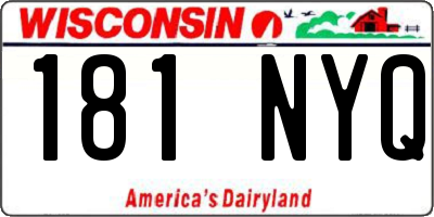 WI license plate 181NYQ