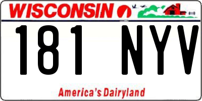 WI license plate 181NYV