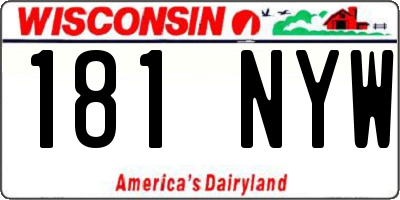 WI license plate 181NYW