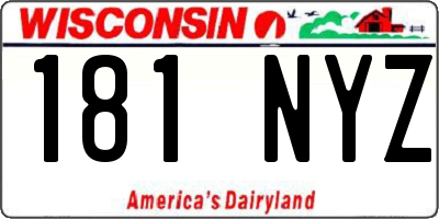 WI license plate 181NYZ