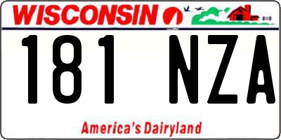 WI license plate 181NZA