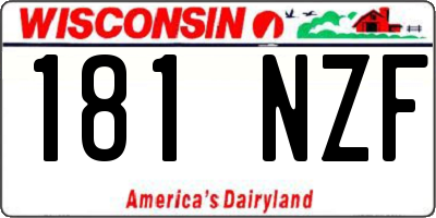 WI license plate 181NZF