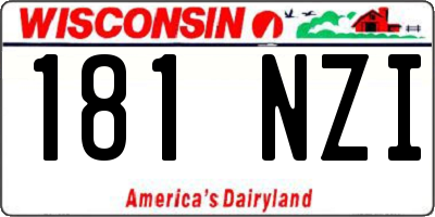WI license plate 181NZI