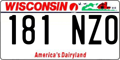 WI license plate 181NZO