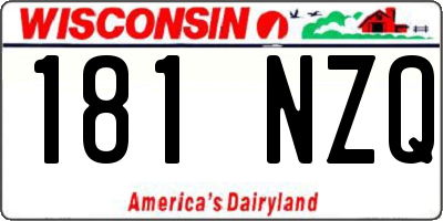 WI license plate 181NZQ