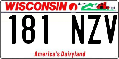 WI license plate 181NZV