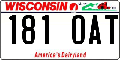 WI license plate 181OAT