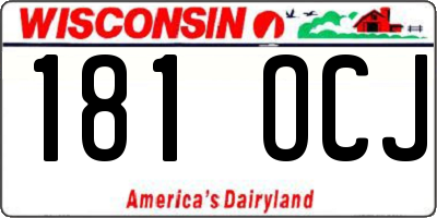 WI license plate 181OCJ