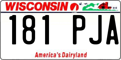 WI license plate 181PJA