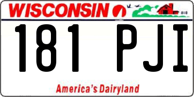 WI license plate 181PJI