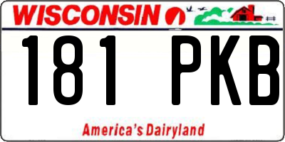 WI license plate 181PKB