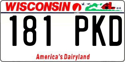 WI license plate 181PKD