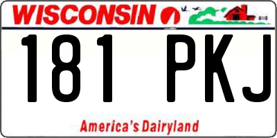 WI license plate 181PKJ