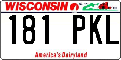 WI license plate 181PKL