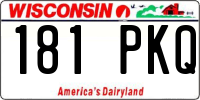 WI license plate 181PKQ