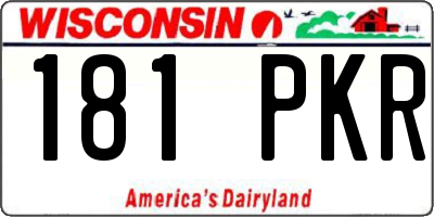 WI license plate 181PKR