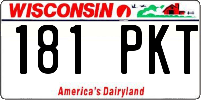 WI license plate 181PKT