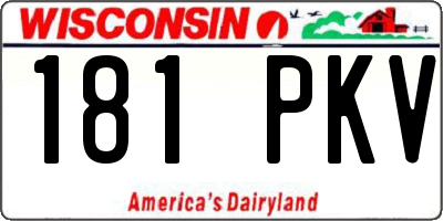 WI license plate 181PKV