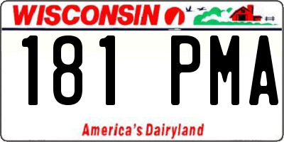 WI license plate 181PMA