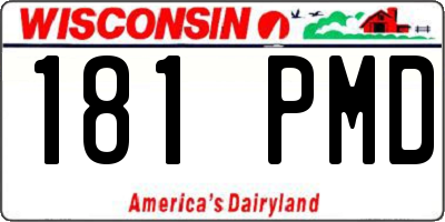 WI license plate 181PMD