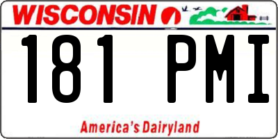 WI license plate 181PMI