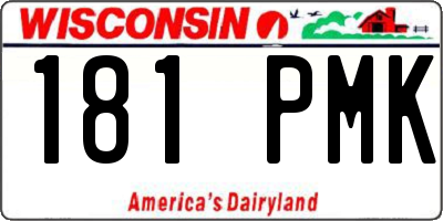 WI license plate 181PMK