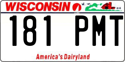 WI license plate 181PMT
