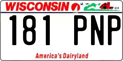 WI license plate 181PNP