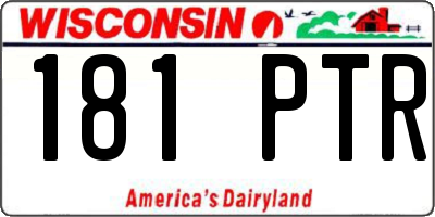 WI license plate 181PTR