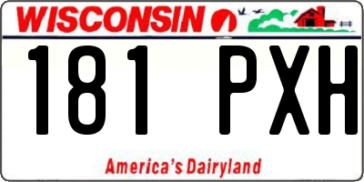 WI license plate 181PXH