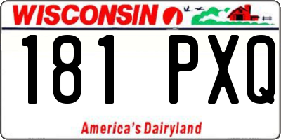 WI license plate 181PXQ