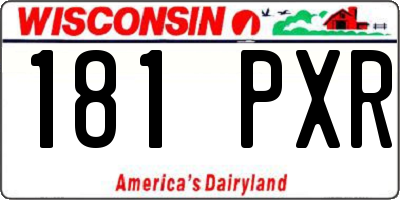 WI license plate 181PXR