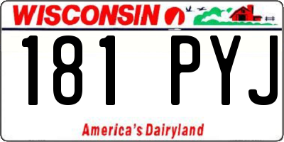 WI license plate 181PYJ