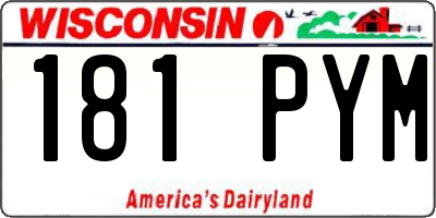 WI license plate 181PYM