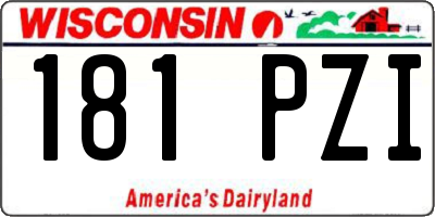 WI license plate 181PZI