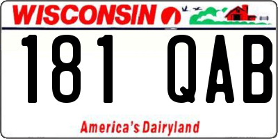WI license plate 181QAB
