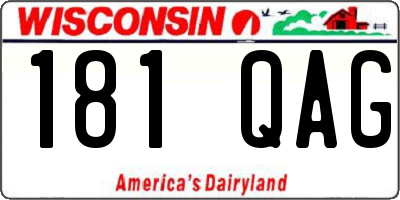WI license plate 181QAG