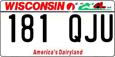 WI license plate 181QJU