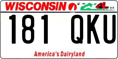 WI license plate 181QKU