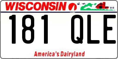 WI license plate 181QLE