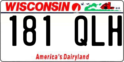 WI license plate 181QLH