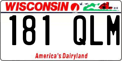 WI license plate 181QLM